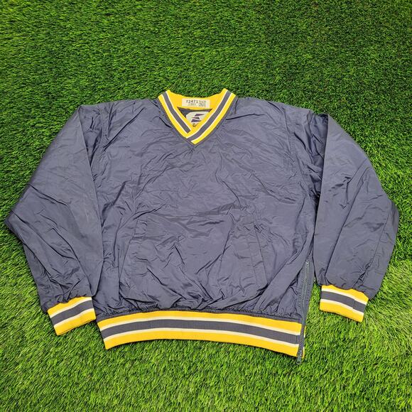 Vintage Eastbay Pullover Windbreaker Large 23x23 Boxy Blue - Picture 1 of 15